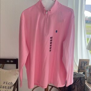 Men’s Izod Pink Pullover with Quarter-Zip